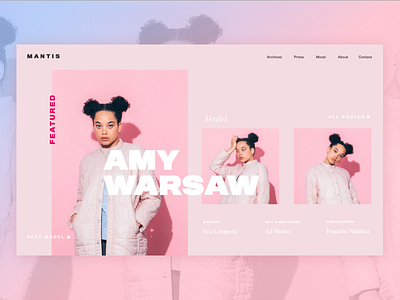 Photography+model Web Explorations design icon illustration landing minimal typography ui web