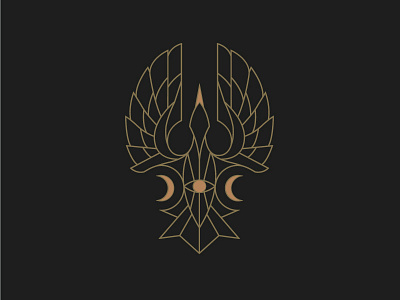 Bird Tattoo Design alchemy bird caribou creative illustration laura prpich minimal monoline vector