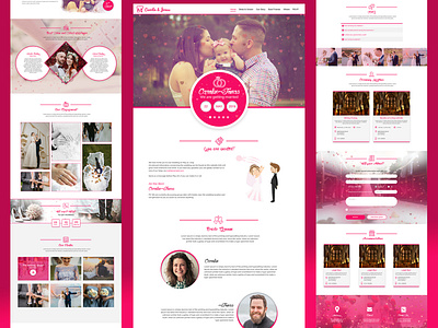 Wedding Website Design creative design design icon illustraion landing page minimal mininal onepage onepager ui uidesign uidesigner uiux ux web website website desgin wedding weddings