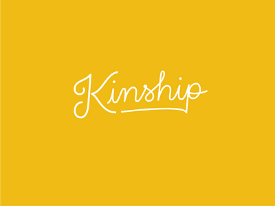 Kinship Script Logo branding hand lettered handlettering logo logo design monoline script script lettering
