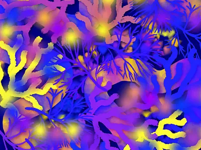 #GlowingGone Pantone and Adobe Challenge adobe adobe photoshop coral glowinggone neon pantone photoshop photoshop brush seaweed