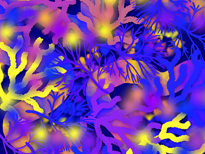 #GlowingGone Pantone and Adobe Challenge adobe adobe photoshop coral glowinggone neon pantone photoshop photoshop brush seaweed