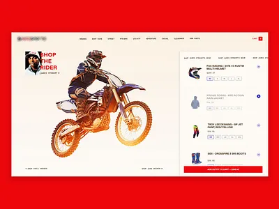 Xtreme Outfit Builder dailyui design dirtbike ecommerce ui ux web design website website design