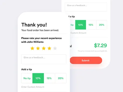 Food Delivery Tip App Design app appdesign branding dailyui design designinspiration typography ui uichallenge uidesign uidesigner uiinspiration ux uxdesign uxdesigner uxinspiration uxui vector webdesign webdesigner