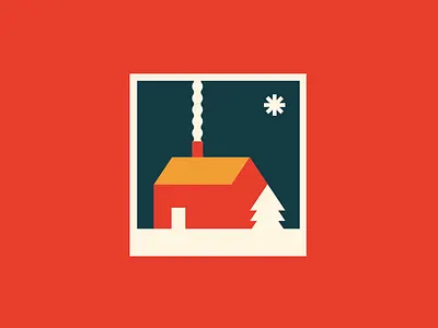Cabin Polaroid cabin cabins illustration minnesota nature polaroid snow tree