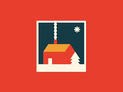 Cabin Polaroid cabin cabins illustration minnesota nature polaroid snow tree