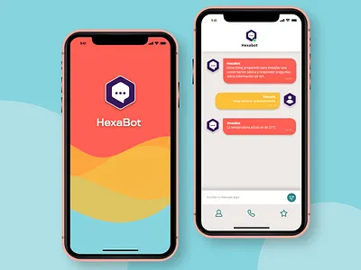 Chat App Concept app app design chat chat app chatbot colorful colors login design messaging mobile mobile ui robot ui design