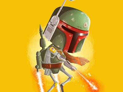 Boba Fett bobafett fanart illustration mandalorian star wars starwars