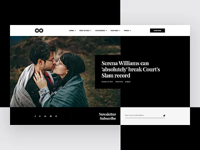 Magala Blog Home Page One blog blogger clean creative design flat food magazine modern news personal photographer psd template ui white