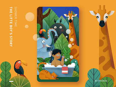 shower time branding design illustration ui website