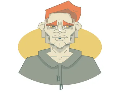 Geometriman bust flat illustration illustrator line lineart vector vectorart