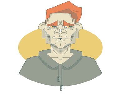 Geometriman bust flat illustration illustrator line lineart vector vectorart