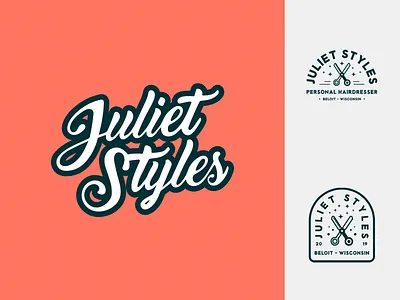 Juliet Styles Branding brand branding caligraphy coral coral reef graphic design hairdresser identity identity branding illustrator logo logodesign reef salon the9thtemple typeography vector vectorart