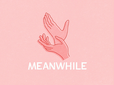 Meanwhile design flat flat illustration grain grain texture graphic design hand lettering hands illustration ipad pro laura palmer lettering meanwhile overlay procreate twin peaks type typography