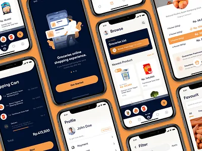 Groceries App Concept app design design grocery app illustration ios app sketchapp ui
