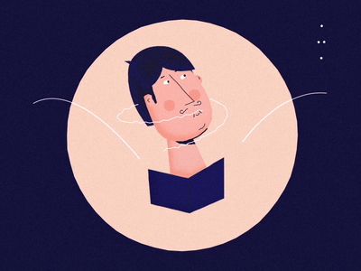Book Magic 2d animation after effects after effects animation animation character colour design face facebook illustration loop stars texture