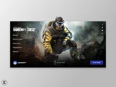 Tom Clancy's Rainbow Six Siege - Web Redesign Concept app design designinpiration gamer gamers rainbow rainbow six rainbow six siege ui uidesign uiinspiration ux uxdesign uxinspiration video game videogames web webdesign website concept