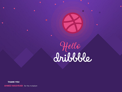 Hello Dribbble design dribbble best shot dribbble invitation first shot invite design thank you thank you card ui ux visualmango