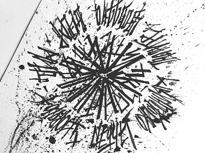 Abstract Calligraphy abstract aquarelle black calligraphy circus marker