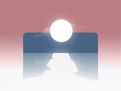 scapes: moon gradient illustration lake landscapes moon moonlight reflection scenery water