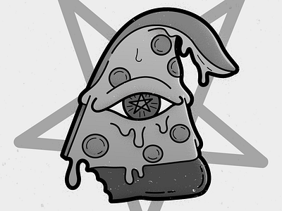 All Seeing Pizza design illustration illustration art illustrator pizza tattoo art tattoo design tattoos vector vectorart vectors