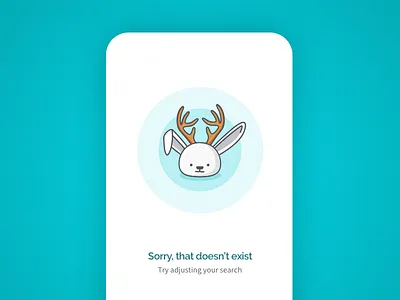 Illustration for Empty State - No Results blank empty empty state emptystate illustration jackalope mobile no results rabbit ux