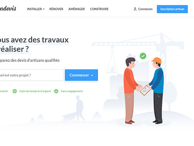 Mondevis Illustration Univers 01 devis mondevis travaux work worker