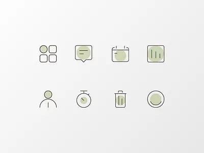 Icon Set clean dailyinspiration dailyui dailyui055 digitaldesign icon set icons icons design icons pack iconset interface vectors