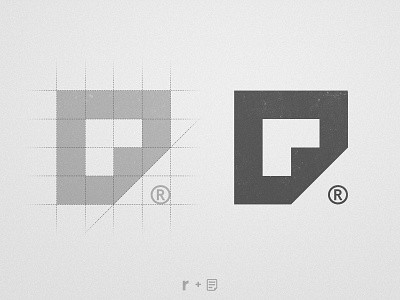 Resumedia - Logo Grid brand brand identity branding file folded paper identity designer lettermark logomark logotype designer mark symbol icon monogram design negative space negative space logo negativespace r letter registered smart mark typography wordmark wordmarks