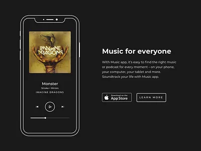 Minimal Music app - iOS app apple apple music life minimal minimalism minimalist minimalistic music music app music art music player musician simple simple clean interface simple design simple invitation simple logo simplicity simplistic