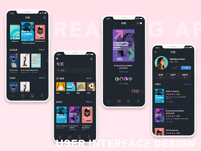 Reading app app design reading app sketch ui