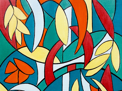 The Island colorful ecology ferns flower forest forest logo geometry grass greenery illustration leaf logo leafs line art minimalist oil on canvas oil painting plants rainforest simplicity vegetation