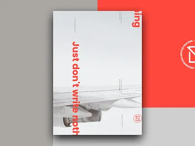 Useless poster - don't even think just blink abstract airplane color fuck illustration im done with this minimal modern modernism poster poster art shit this typography vector