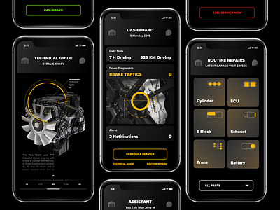 Vehicle Intelligence App app black dashboard intelligence ios ui vehicle