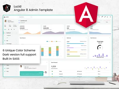 Lucid Angular 8 Admin template admin admin dashboard angular angular8 angularadmin angularbootstrap angulardashboard angularnative bootstrap4 template thememakker webapp wraptheme