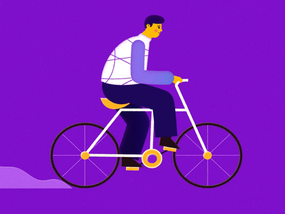 Lets ride animated animated gif animation animation after effects bicycle bike character animation character design design illustration motion design vector