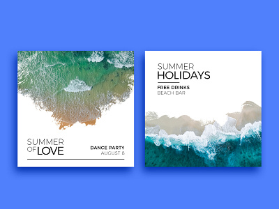 Summer Photoshop Templates design photography photoshop poster art social media summertime template