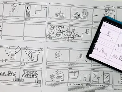 Storyboarding expense tracker persona storyboard