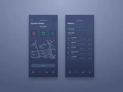 Mobile App Dark Theme app design kacper michalik product project typography ui user experience user interface ux visual design web