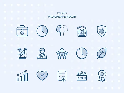 Medicine and Health Icon Pack aid ambulance branding design doctor figma graphic hospital icon icons iconset illustation medicine pharmacy service ui