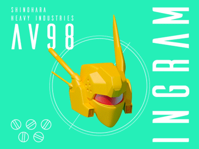 AV98 - learning Cinema 4D 3d anime av98 cinema4d deckard977 head ingram manga mauro mason mech modelling motion design motion graphics patlabor render robot