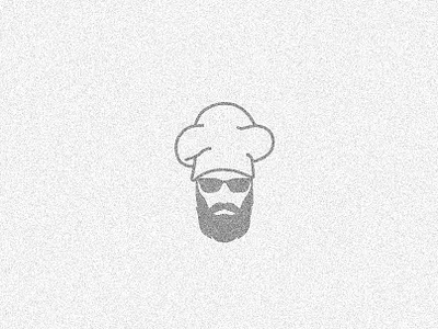 Chef logo beard chef design glasses vector