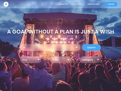 Event Landing Page adobexd branding design flat logo minimal typography ui ux web web ui design website