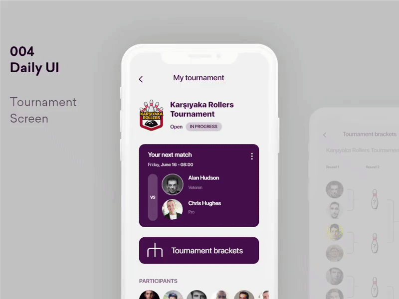 004 Daily Ui Uplabs bowling brackets. winner daily ui free download ios template tournament ui kit ux design