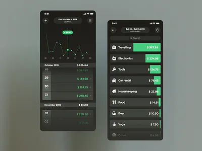 Expenses app app c4d design expenses ios iphone mobile render ui