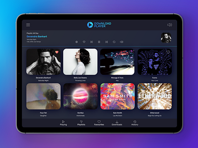 Music Player ipad music music player player tablet ui