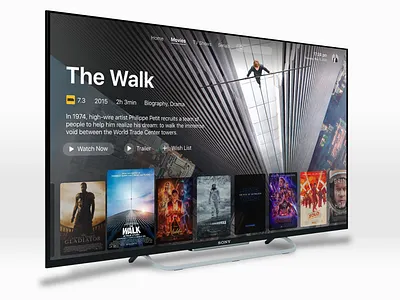 TV App Design 025 challenge dailyui dailyui challenge gradients imdb mock up movie app movies sony tv app ui uidesign uxdesign