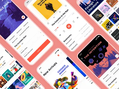ABUK: Audiobooks App UI app audiobook book book cover branding design design studio digital art ecommerce graphic design illustration interaction design interface mobile mobile app design player ui user experience user interface ux