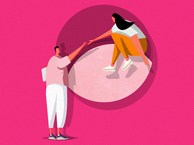 Illustration for a blog post art brand identity characer charachter charachter design ctoconnection design dribble graphic art illustration illustration art itechart like nike popular social campaign texture ui vector web