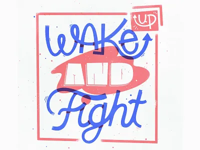 Wake up hand lettering illustrated type lettering lettering art lettering artist quote script wonky